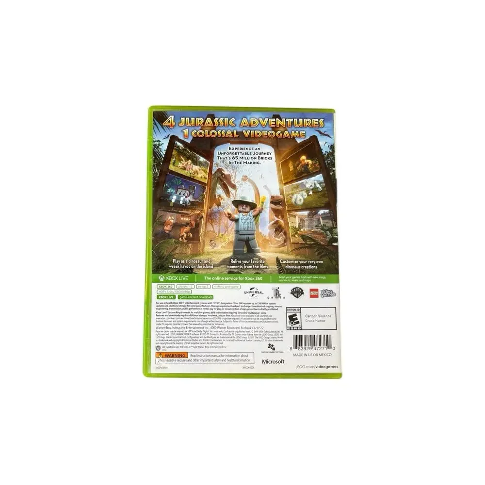 LEGO Jurassic World CIB 2015 (Xbox 360) - CLEANED & TESTED